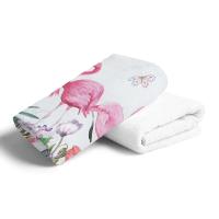 1 pieza de toalla de playa con estampado de flamenco rosa de 160x80 cm, tela de fibra ultrafina suave engrosada y agrandada - details 7