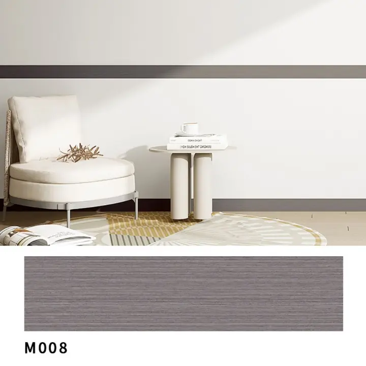 Línea de rodapié de grano de madera, decoración del hogar, papel tapiz de esquina autoadhesivo, línea de cintura impermeable para sala de estar - 1