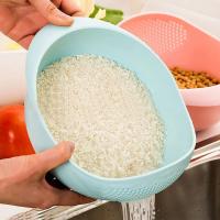 Colador de Arroz de Plástico Escurridor de Cocina con Asas Herramienta de Cocina para Lavar Verduras - details 1