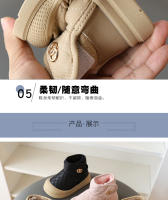 Botas de nieve para niños otoño e invierno botas de algodón botas impermeables antideslizantes zapatos de algodón de terciopelo Velcro masculino y femenino bebé botas de cuero - details 6
