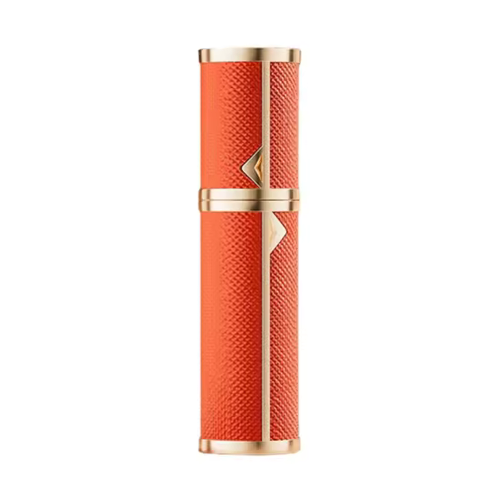 Botella de Perfume con relleno inferior de lujo, fragancia de aluminio, 5ml, botella pulverizadora de cuero Real, atomizador de Perfume, niebla fina - 1
