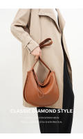 Bolso de mano minimalista cómodo de cuero suave Bandolera de hombro de gran capacidad de cuero de vaca - details 11