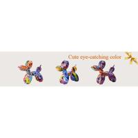 Figuras de Perro de Globo de Resina para Decoración de Escritorio en Interiores Arte Colorido de Animales Estatua Artesanal Decorativo - details 2