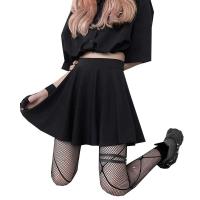 Faldas negras de moda para mujer, minifalda corta de punto con cintura alta elástica, color rojo, ropa de verano para mujer - details 1
