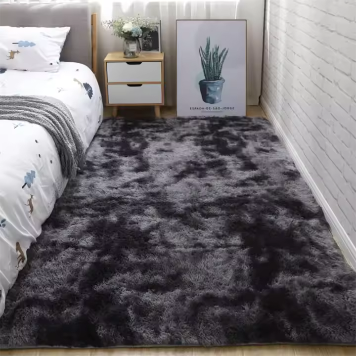 Alfombra de felpa suave para sala de estar, alfombra de noche suave y peluda antideslizante, 1 unidad - 1
