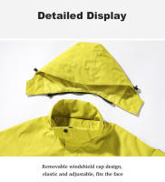 LNGXO Chaqueta Impermeable Unisex para Senderismo, Escalada y Camping Material de Poliéster - details 15