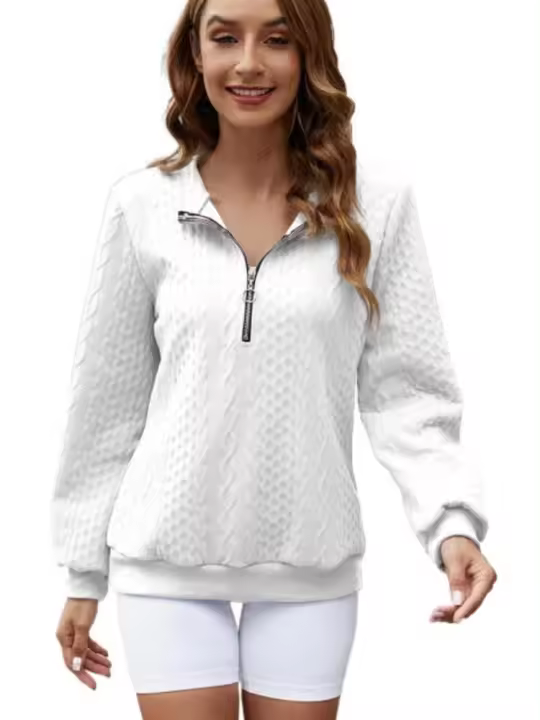 Sudadera con capucha para mujer azul cálido con sudaderas lisa sudadera deporte tendencia 2025 - 1