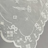Mantel cuadrado ENCE bordado antiguo con elegante técnica de corte de flores de color sólido, utilizado para bodas, Acción de Gracias, - details 19