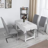 2 Piezas Sillas de Comedor Sillas de Oficina Conferencia Altura 47cm Carga Máxima 135kg Blanco - details 51