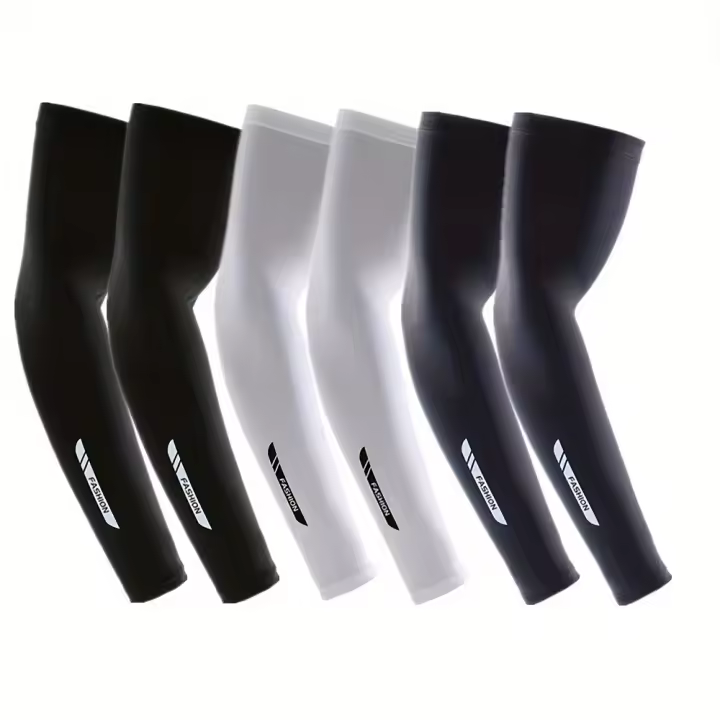 Conjunto de 3 mangas de brazo para hombre que absorben la humedad, de secado rápido, transpirables, anti-UV, para correr, ciclismo, pesca y deportes al aire libre. - 1