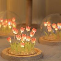 Lámpara de Noche de Tulipán Artificial Hecha a Mano DIY Decoración de Dormitorio LED - details 1
