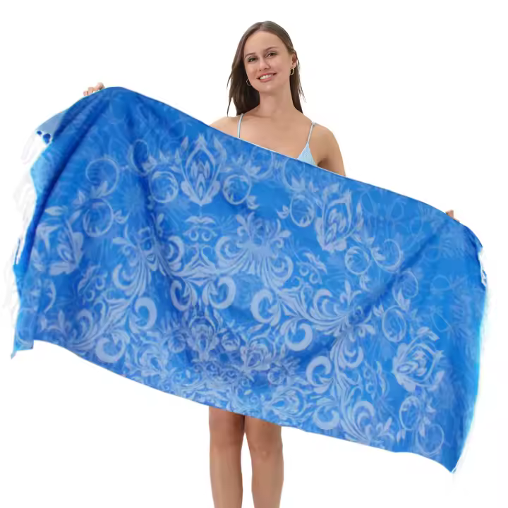 Toalla de Playa Jacquard Impresa Secado Rápido, Compacta, Absorbente y Ligera - 1