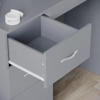 Descuento Riano - tocador para Maquillaje de 3 cajones, para mobiliario de Dormitorio, Blanco - details 10