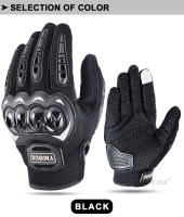 Guantes de Carreras SUOMY de Tamaño Grande XXL Negros con Decoración Elegante Antideslizantes y Transpirables para Moto Cierre de Pulgar Lavables en Agua - details 15