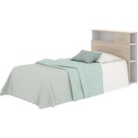 Cabecero con estantes para cama de 90 - BLANCO - 96 x 23,4 x 99 - details 5
