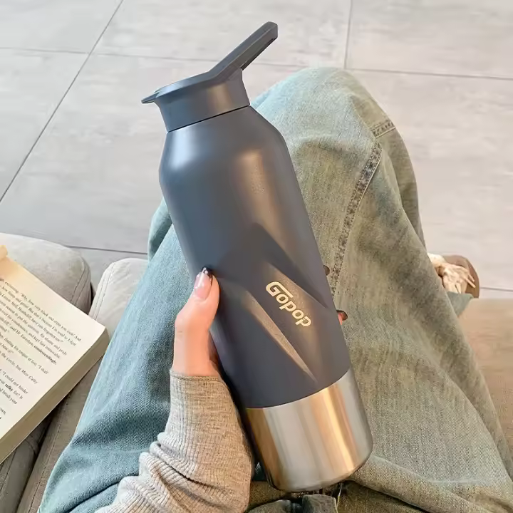 Termo de Vidrio Aislado de Acero Inoxidable de 500ML Taza de Café Ténter para Mantener el Calor/Frío Regalo Perfecto para Mujeres - 1
