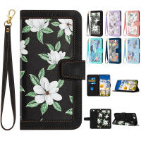 Funda tipo billetera de cuero premium para Motorola Moto G05 G14 G15 Power G24 G34 G54 G84 E15 G 5G Play KickStand Flowers Strap Card Slot Cover - details 9