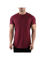Camiseta lisa de gimnasio para hombre, ropa deportiva de verano, Camiseta de manga corta con cuello redondo, camiseta ajustada de algodón, camisetas de entrenamiento para culturismo - details 10
