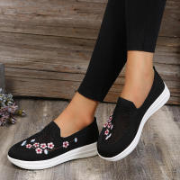 Zapatillas de deporte de malla transpirable para mujer, zapatos cómodos con flores, suaves y sólidos, a la moda, ligeros, 2022 - details 12
