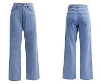 Pantalones vaqueros elásticos lavados para mujer, jeans de pierna recta, moda - details 2