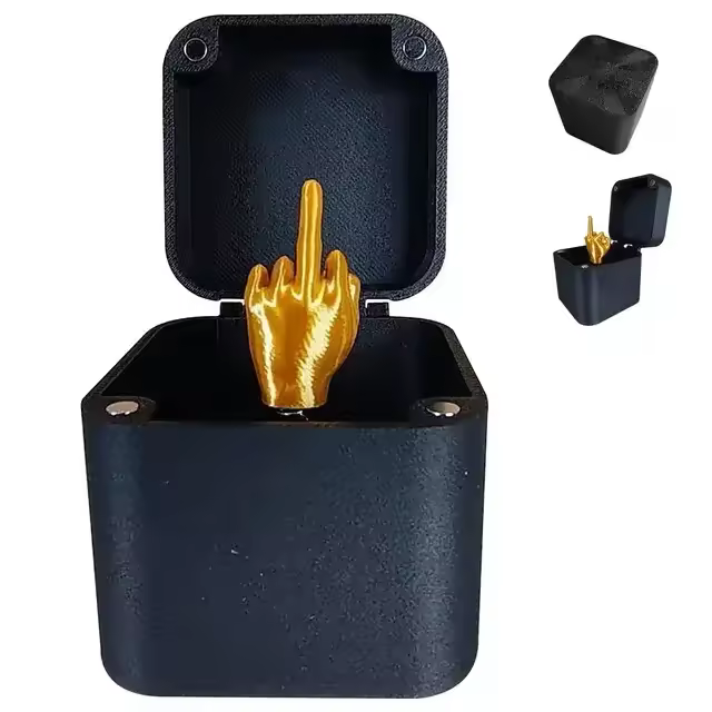 Interesante regalo de broma dedo medio en caja regalos creativos divertidos decoración de escritorio de oficina decoración del hogar regalos para invitados - 1