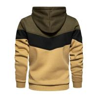 Sudadera con capucha de retales para hombre, ropa informal holgada de lana, ropa de calle cálida, moda masculina, prendas de vestir deportivas de otoño e invierno - details 7
