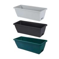 2 Pieces Window Box Planter Rectangle Plant Containers Decors with Drainage Holes Flower Pot Plant Pot for Outdoor Garden Home