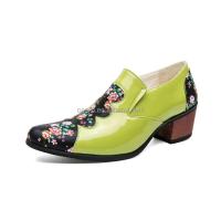 Nuevo 2025 zapatos de tacón elegantes para hombre, diseño bordado, antideslizantes para danza cubana, talla grande 46, zapatos de alta calidad - details 1
