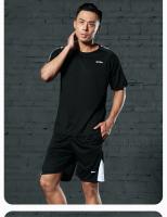 Traje de manga corta de secado rápido para hombre, ropa de fitness deportiva para correr al aire libre, LT311, Verano - details 12