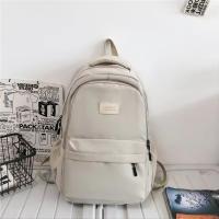 Mochila de campus juvenil para hombres y mujeres,mochila simple de gran capacidad de color sólido, escolar para estudiantes - details 10