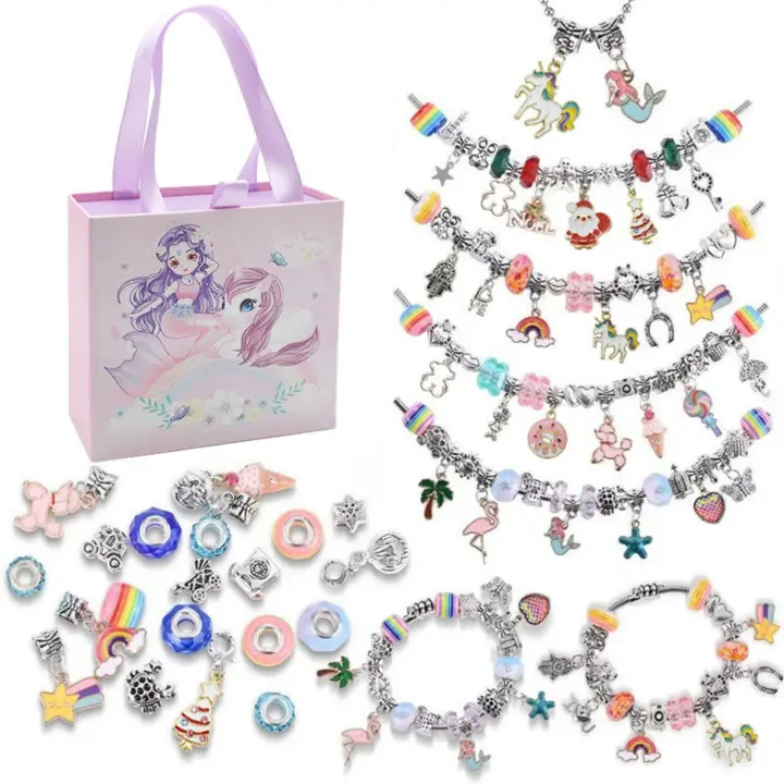 Feliz Kit de Pulseras Hechas por Regalo Perfecto para Niñas de 5 a 12 Años Juego de Abalorios - 1