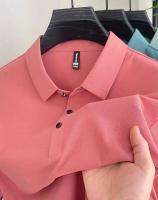 Nueva camiseta personalizada de verano de alta gama para hombre, Polo de marca de moda de negocios de manga corta de color sólido, cómodo y transpirable - details 16