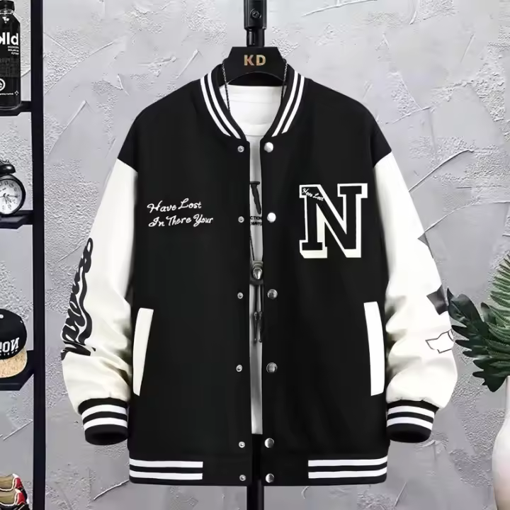 Chaqueta de béisbol holgada para hombre, pareja de estilo americano, top de escenario sual de marca de moda, otoño e invierno - 1