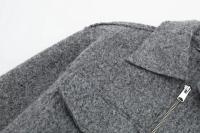 TRAFZA-abrigo de manga larga para mujer, Chaqueta corta con bolsillos y cremallera, color gris, Y2k, Otoño, 2023 - details 5