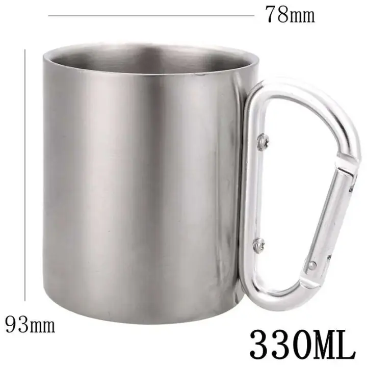 Taza de Acero Inoxidable de 300ml Cerradura Automática Ideal para Viajes, Camping, Senderismo, Escalada Cocina y Comedor - 1