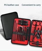 Juego de cortaúñas de 23 piezas, herramienta de manicura profesional, herramienta para el cuidado de los pies, Kit de aseo para el cuidado de las uñas con lujoso estuche de viaje, regalos - details 2