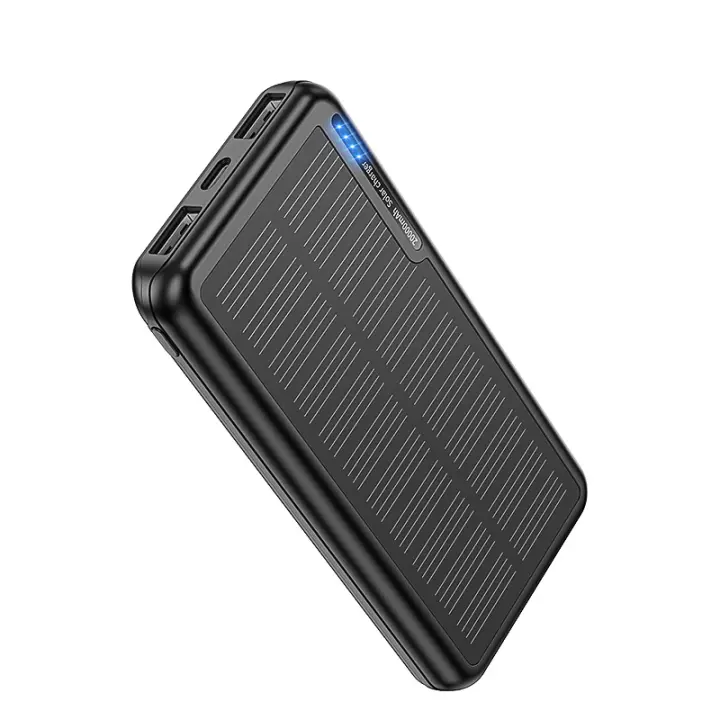 Banco de energía Solar, 20000 mAh, PD18W, carga rápida bidireccional, interfaz múltiple USB para exteriores - 1