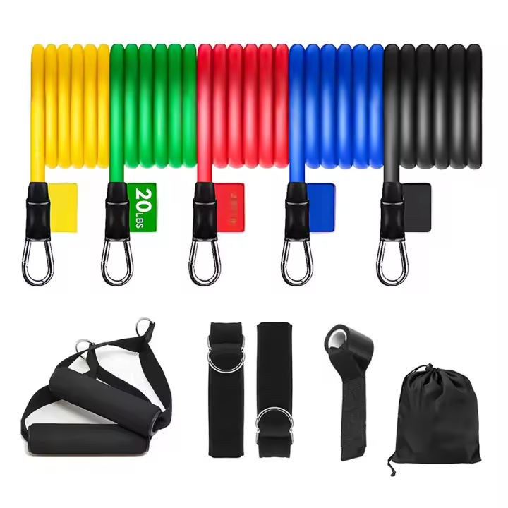 Juego de bandas de resistencia de 11 piezas, equipo de gimnasio en casa, entrenamiento de pesas, bandas de goma elásticas, expansor - 1