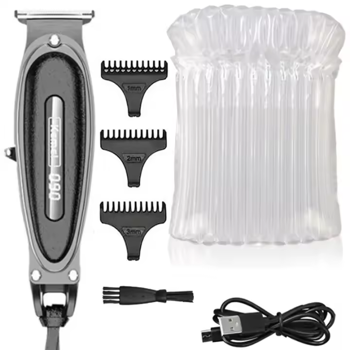 Kemei-cortadora de pelo eléctrica para hombre, máquina de corte de pelo, recargable, con pantalla LCD 1945 - 1