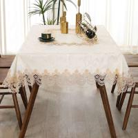 Battilo Ence mesa de comedor rectangular floral blanco bordado mantel impermeable, boda, fiesta, hogar - details 16