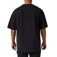 Oversized Loose Half Sleeve T-shirt Mens Dropped Shoulder Cotton Fitness T Shirt Men Summer Gym Bodybuilding Workout Tops Tees - details 3