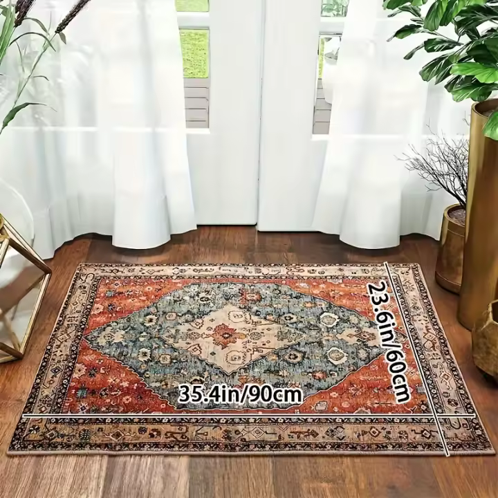 1 Alfombra De paseo Bohemia, Extra Larga, Lavable, Antideslizante, Alfombra De Pasillo, Escalera De Pelo Bajo, Corredor - 1