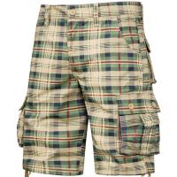 Pantalones Medios Para Hombre Algodón Cómodo Verano Deportes Al Aire Libre Playa Estilo Safari Tren Plaid Corte Regular Talla Grande - details 6
