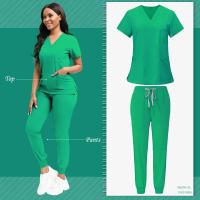 Uniformes médicos multicolores, conjunto de batas quirúrgicas para enfermeras de hospital, accesorios para enfermeras unisex, ropa de trabajo para salón de belleza y clínica dental. - details 15