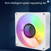 Ventilador de Refrigeración de CPU de Escritorio Silencioso de 9cm con Iluminación ARGB, Control de Temperatura PWM - Sincronizable, Diseño de Hoja Positiva - details 0