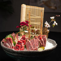 Escalera de bambú para exteriores, dispositivo de alimentación de sashimi, mini bandeja de sushi, artículos decorativos, pasamanos de templo - details 5