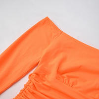 M23DS735 Vestido superior de color sólido plisado de cintura alta ajustado nuevo a la moda para mujer - details 61