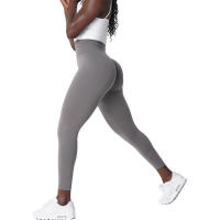 NVG Leggings de gimnasio sin costuras para mujer, suaves para entrenamiento, ropa de yoga de LICRA de cintura alta - details 11