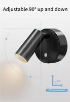 Lámpara de pared LED magnética, Interruptor táctil recargable por USB, luces de pared, foco inalámbrico regulable, lámpara de noche para dormitorio, luz de lectura - details 4
