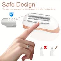 Afeitadora depiladora recargable para mujer, elimina el vello sin dolor de áreas sensibles, piernas, axilas y línea de Bikini - details 4
